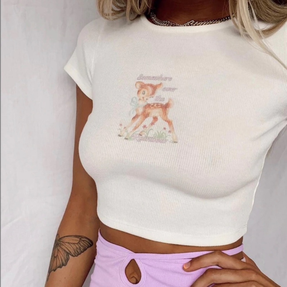 Princess polly Oh Deer graphic tee